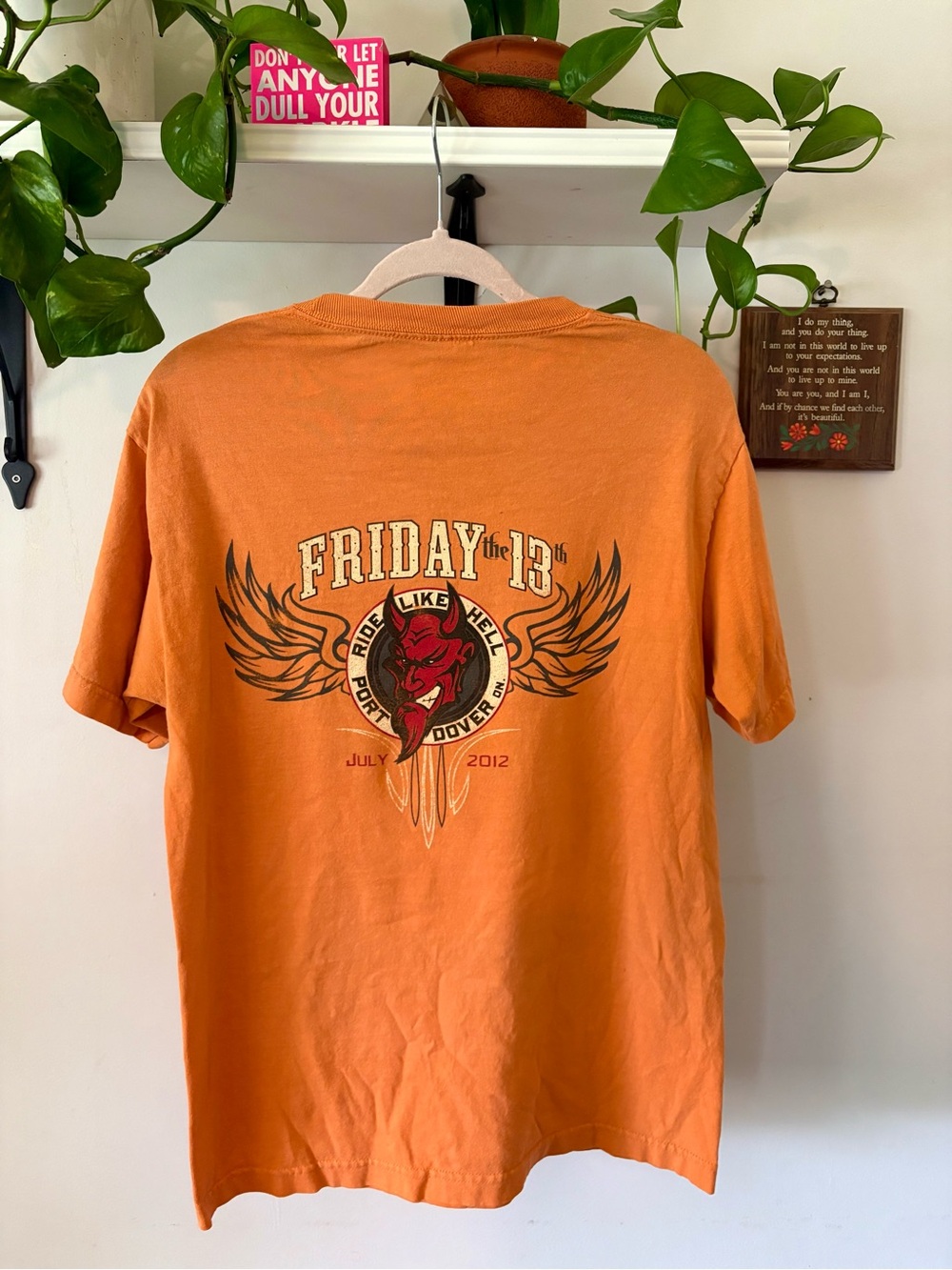 Friday the 13th Orange Graphic Tee